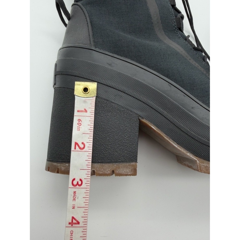 Converse Black Lace-Up Chuch Taylor All Stars GR82 Platform Heeled Boots 6.5 - Picture 8 of 11